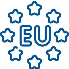 european around stars icon